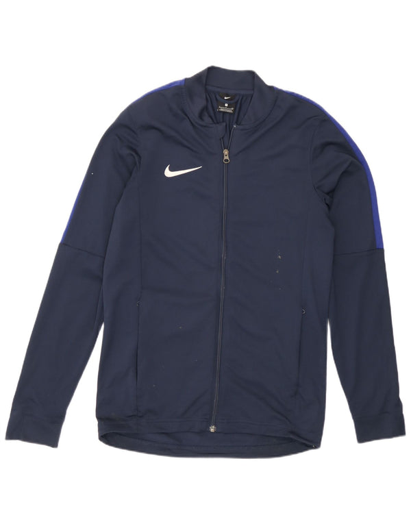 Nike Mens Treino Top Jaqueta Pequena Azul Marinho Poliéster Esportes