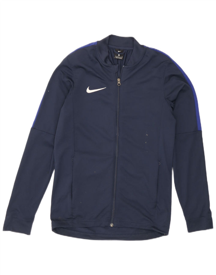 Nike Mens Treino Top Jaqueta Pequena Azul Marinho Poliéster Esportes
