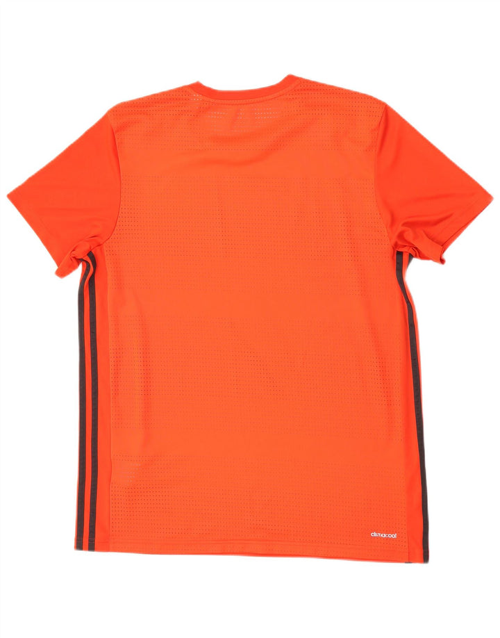 Adidas Mens Climacool Camiseta Top Grande Laranja Poliéster