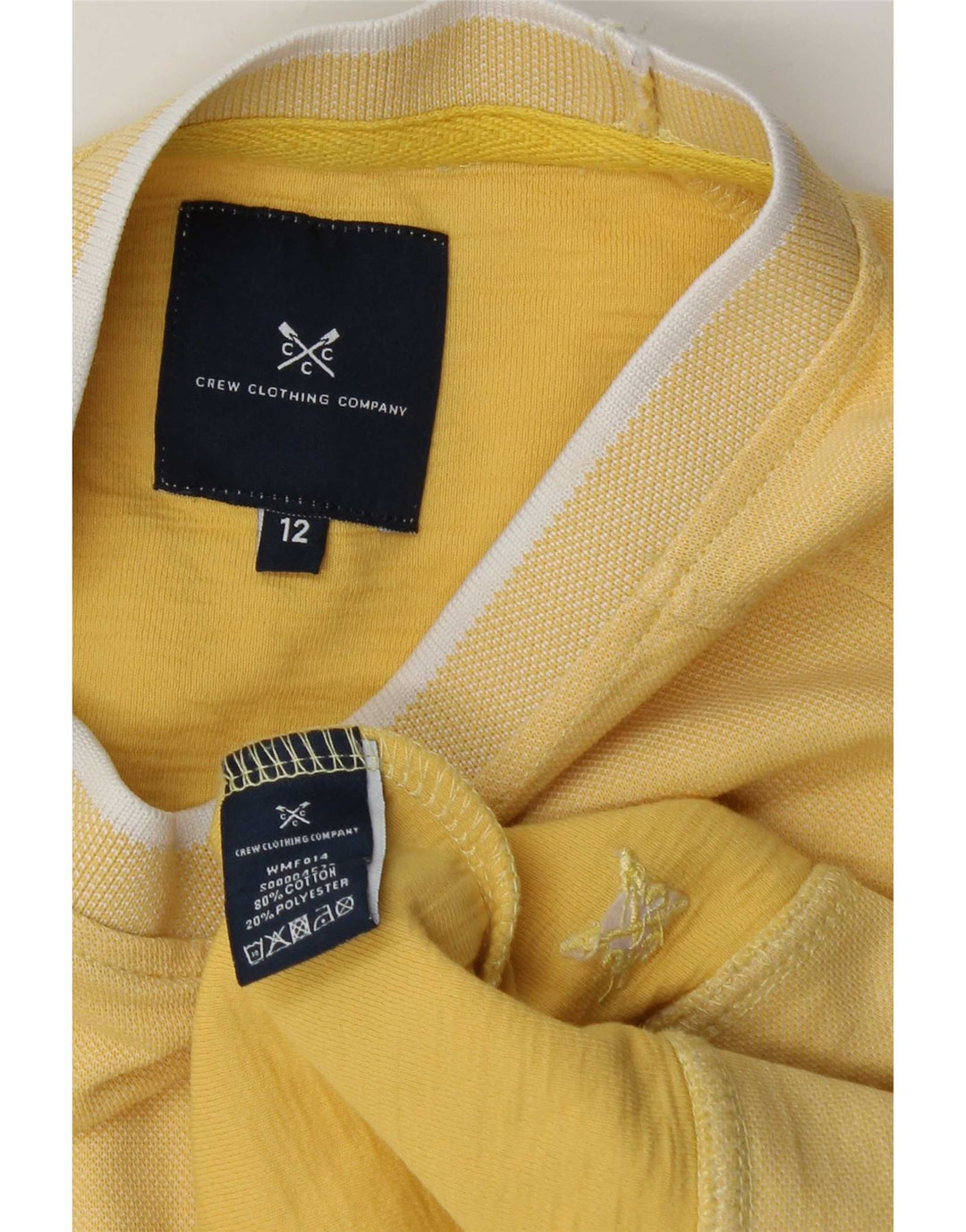 Crew Clothing moletom feminino Jumper UK 12 algodão amarelo médio