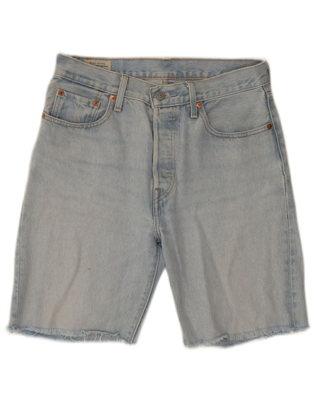 LEVI'S Masculino 501 Shorts Jeans W28 Algodão Azul Médio