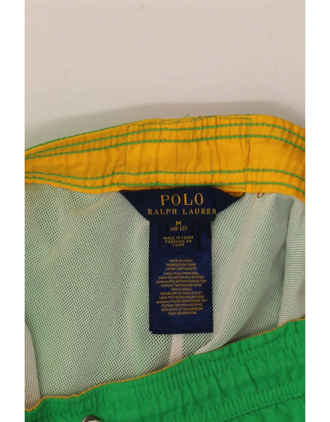 Polo Ralph Lauren Shorts de banho para meninos 10-11 anos poliéster verde médio