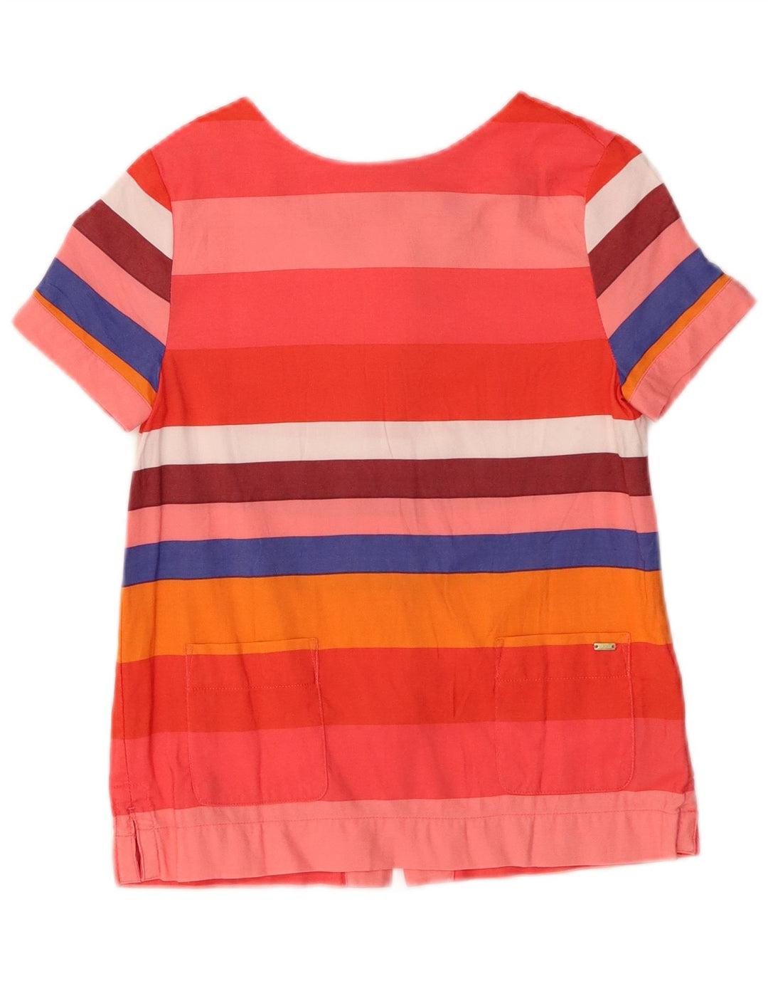 Blusa feminina TOMMY HILFIGER 8-9 anos viscose listrada vermelha média