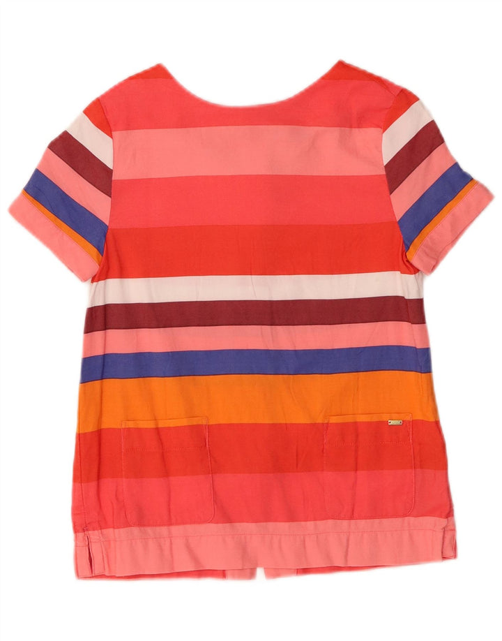 Blusa feminina TOMMY HILFIGER 8-9 anos viscose listrada vermelha média