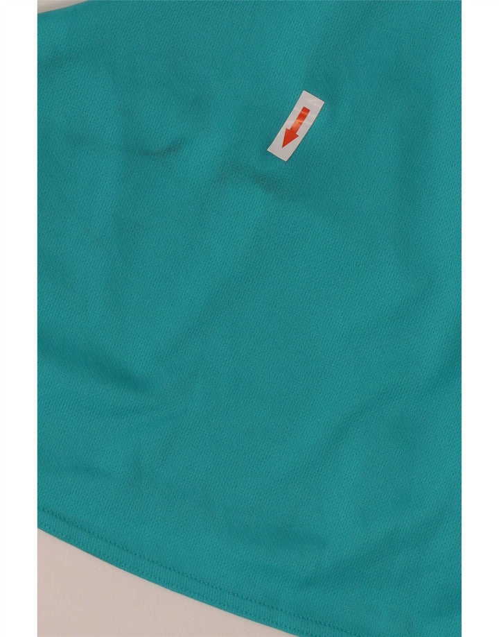 Adidas Mens Colete Top Pequeno Turquesa Colourblock Poliéster