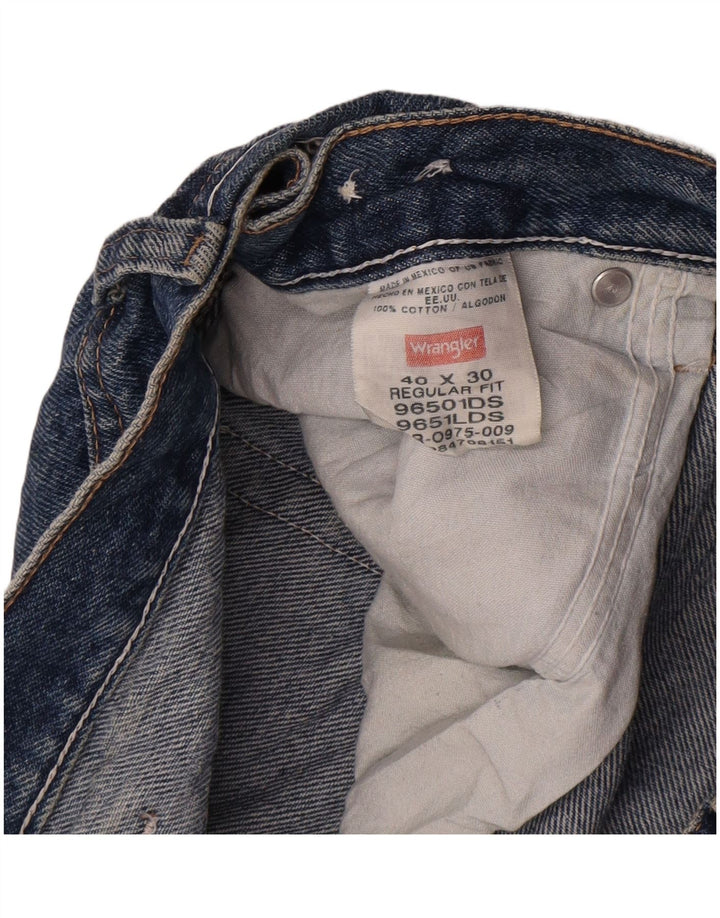 Shorts jeans Wrangler feminino de ajuste regular W40 2XL algodão azul