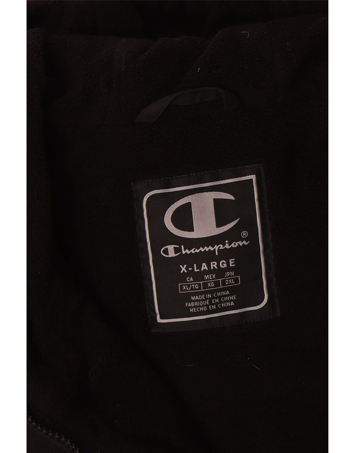 Jaqueta masculina Champion Anorak com capuz UK 42 XL preta poliamida