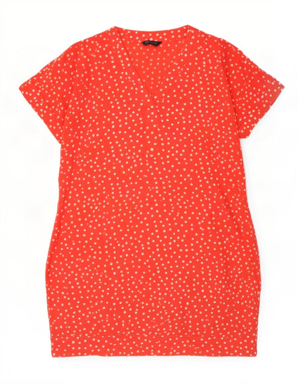 Marks & Spencer Womens Sheath Dress UK 16 Large Red Polka Dot