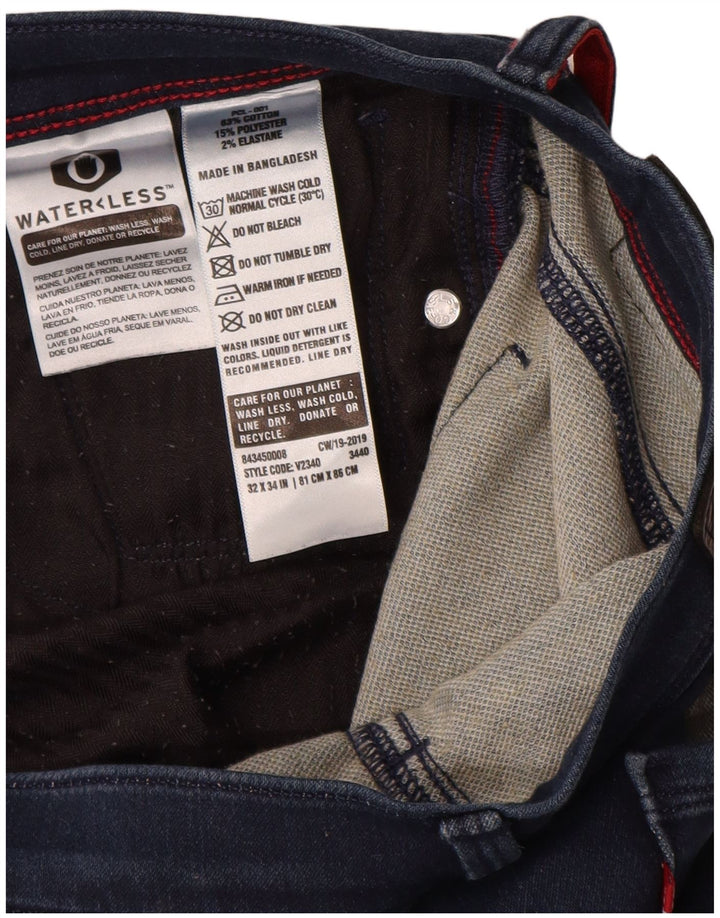 Levi's Mens Slim Jeans W32 L31 Azul Marinho Algodão