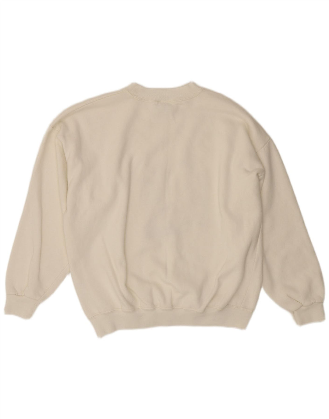 Suéter feminino ACORN com gola redonda Reino Unido 16 grande acrílico branco