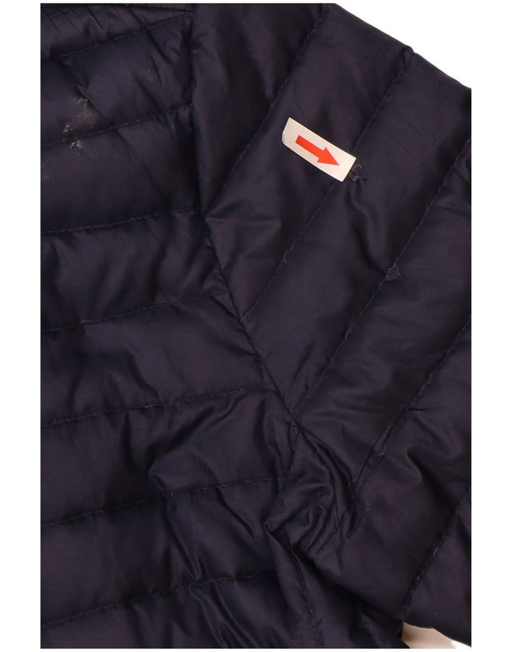 Jaqueta acolchoada com capuz feminina Superdry UK 14 poliéster azul marinho médio