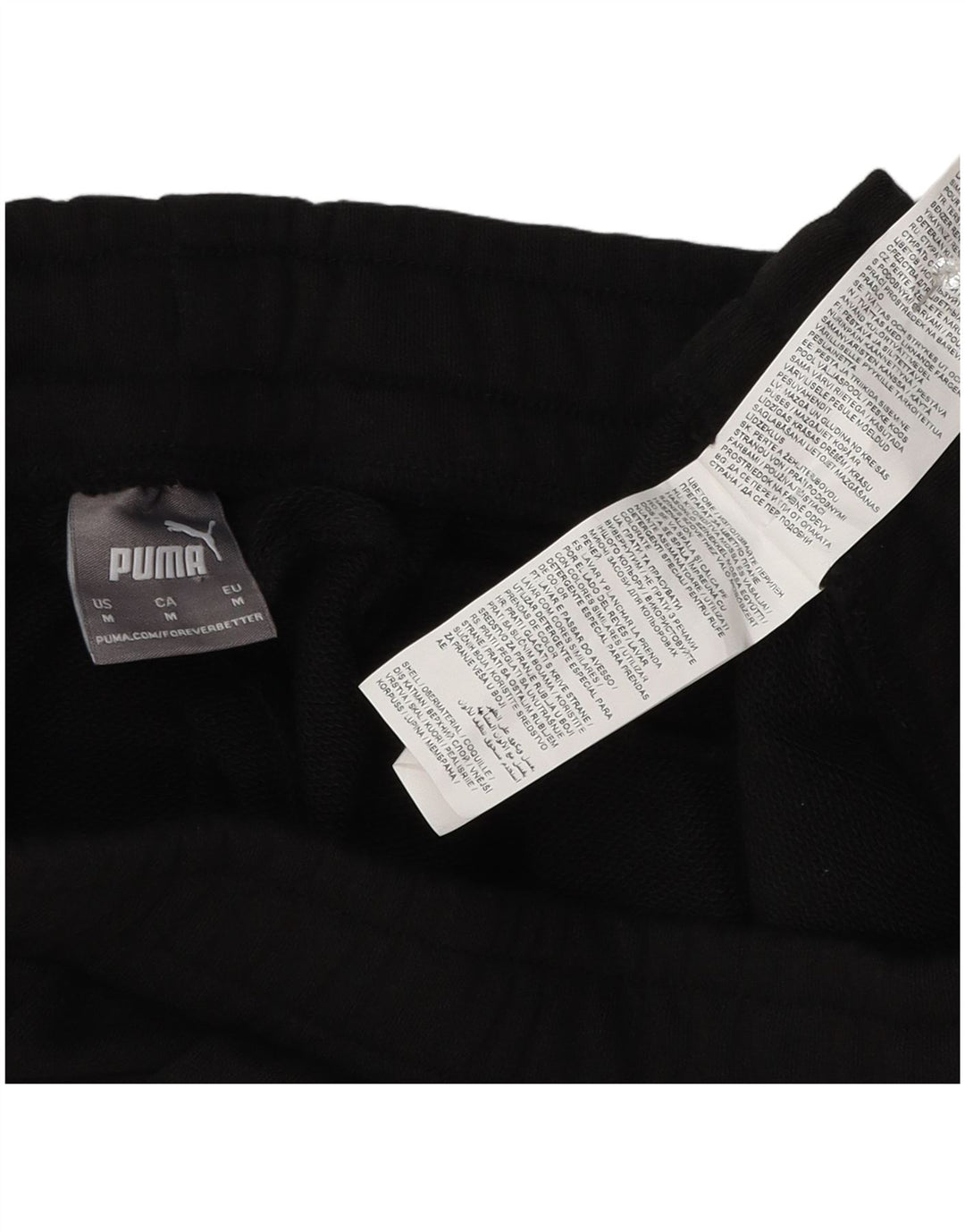 Shorts esportivos masculinos Puma médio preto algodão