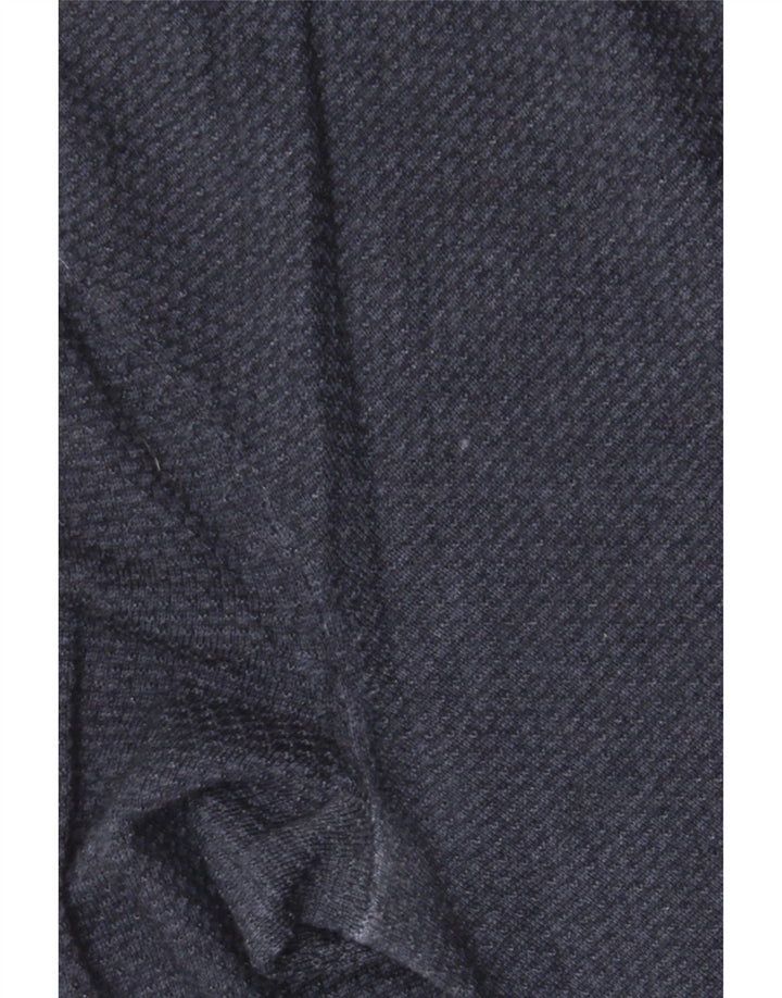 Suéter masculino Hugo Boss com gola redonda, lã virgem azul marinho médio