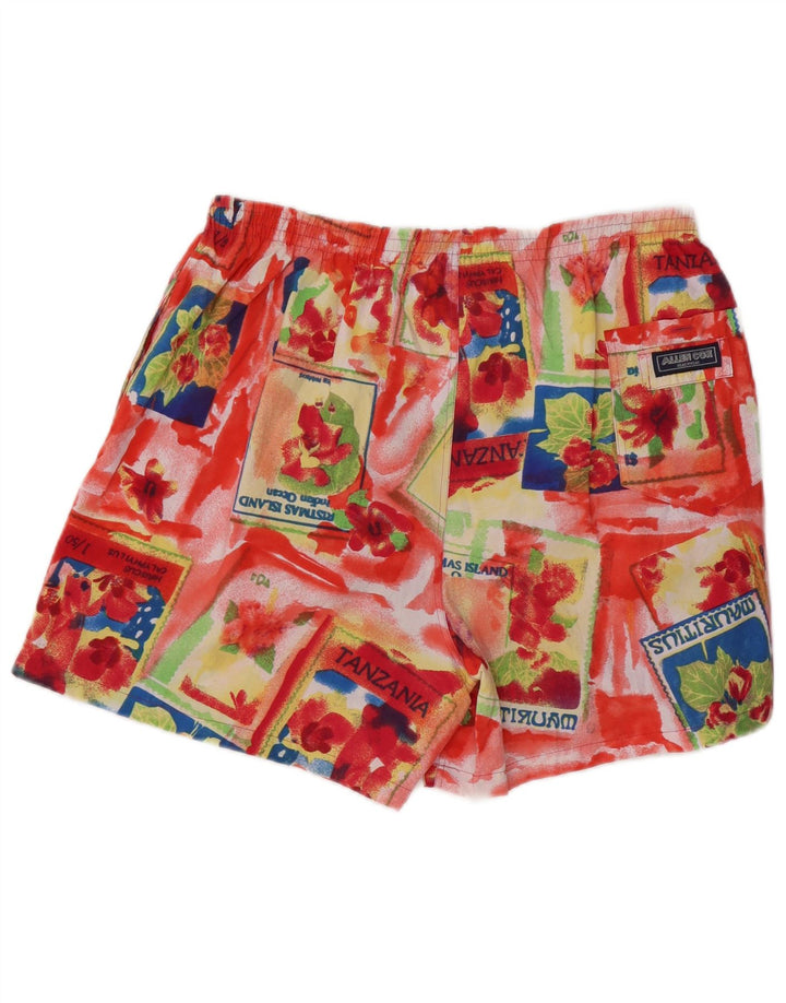Shorts de natação masculino Allen Cox 2XL poliamida floral multicolorida
