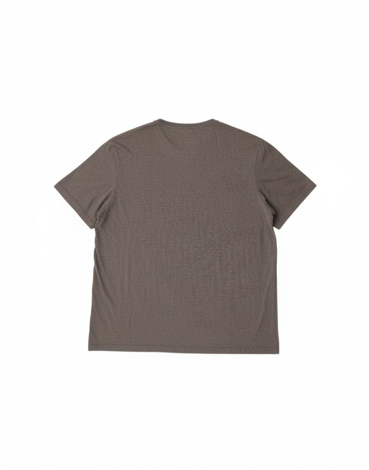 Camiseta masculina LEE Top XL algodão listrado cinza