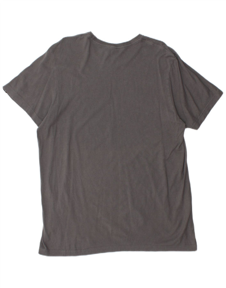 Adidas Mens Three Stripes Graphic Camiseta Top Médio Algodão Cinza