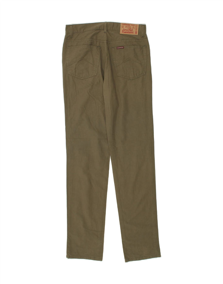 CARRERA Mens Slim Casual Trousers W31 L26 Khaki Cotton Vintage Carrera and Second-Hand Carrera from Messina Hembry 