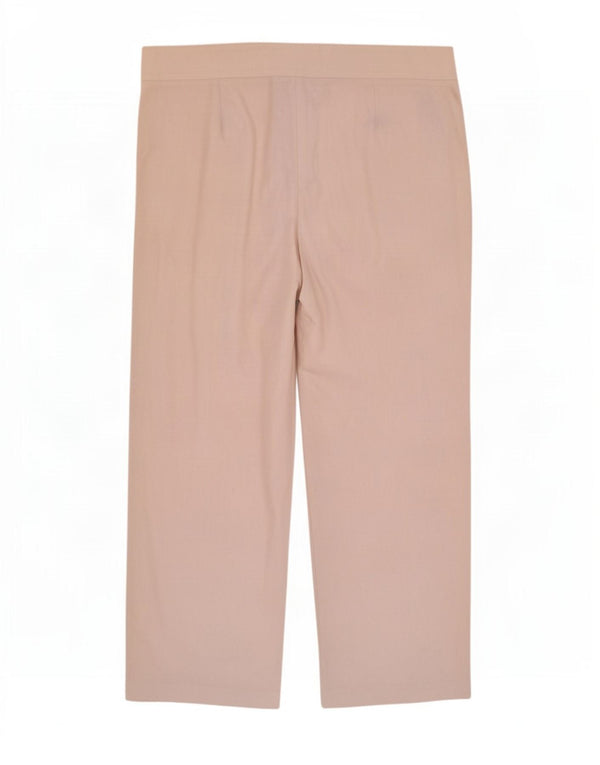 Calça feminina casual Marks & Spencer com ajuste solto UK 22 3XL W42 L31 branca