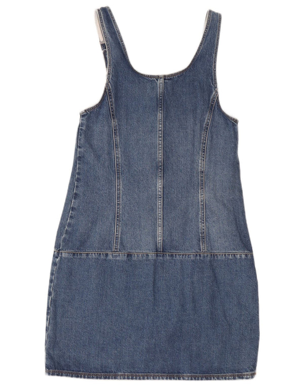 Vestido Dungaree jeans feminino Fat Face UK 8 algodão azul pequeno