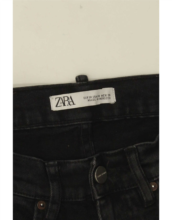 Zara Mens Slim Jeans EU 38 Pequeno W30 L31 Preto