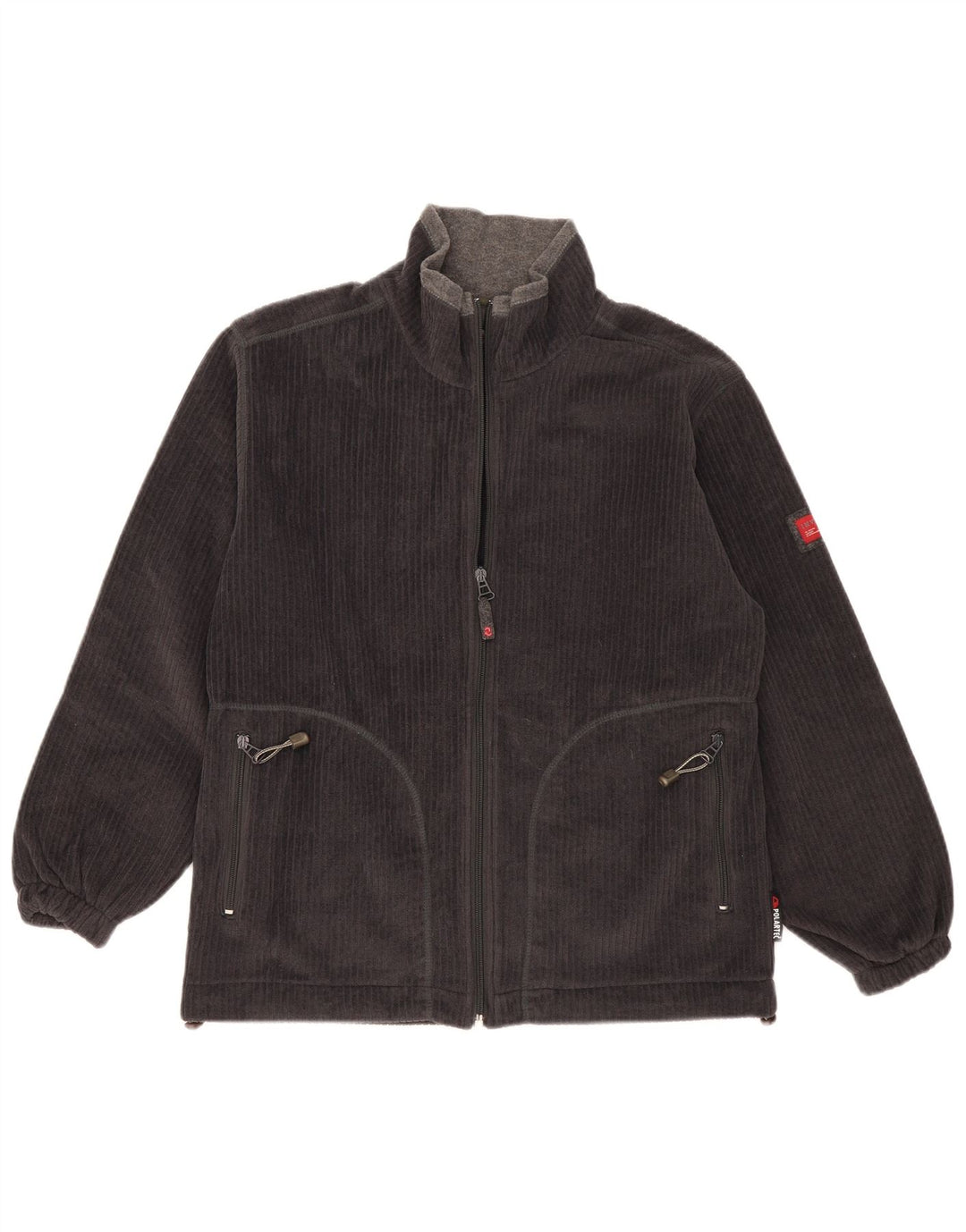 Invicta Mens Velour Tracksuit Top Jacket Pequeno Poliéster Cinza