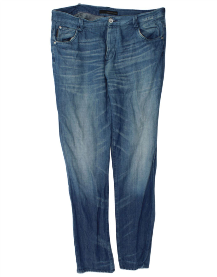 Calvin Klein Masculino Regular Slim Jeans W38 L34 Azul