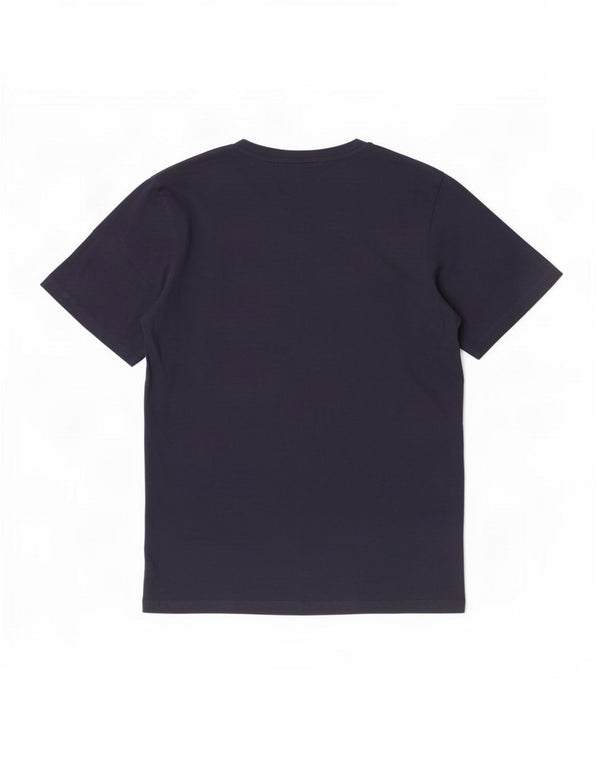 Camiseta gráfica masculina Jack & Jones Top médio algodão azul marinho