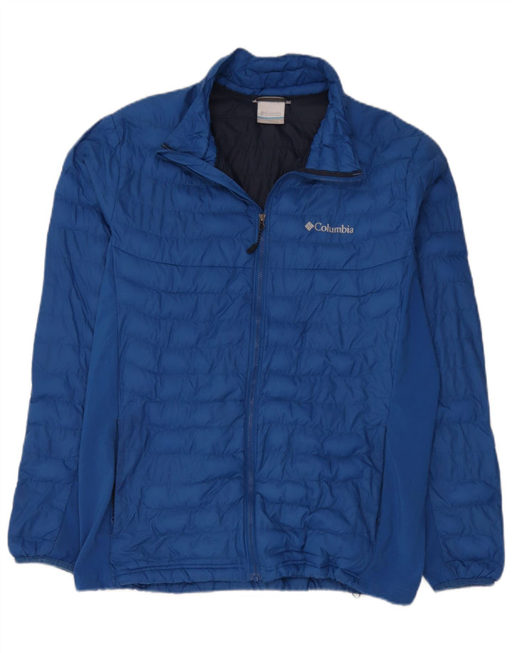 Jaqueta acolchoada masculina Columbia UK 40 grande azul nylon