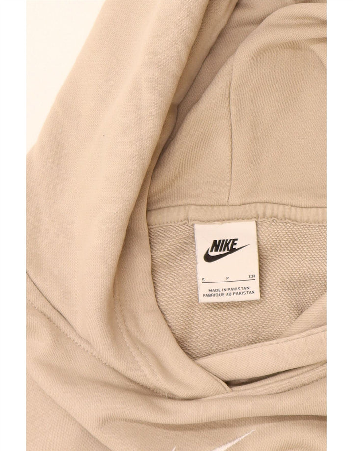 Nike Mens Hoodie Jumper Médio Bege Algodão