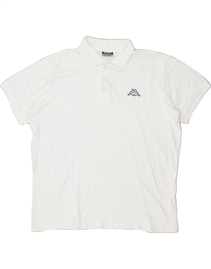 KAPPA Mens Polo Shirt XL White Cotton | Vintage Kappa | Thrift | Second-Hand Kappa | Used Clothing | Messina Hembry 