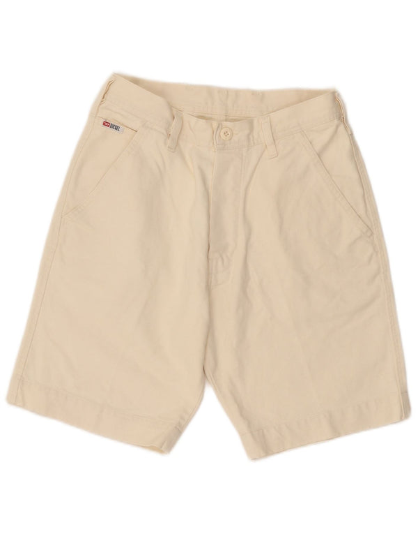 DIESEL Mens Chino Shorts W29 Pequeno Algodão Off White