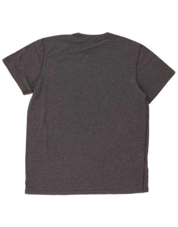Camiseta masculina Adidas grande cinza manchada