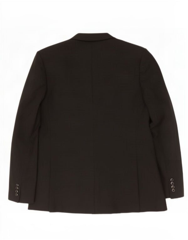 Jaqueta blazer masculina de 2 botões Marks & Spencer tamanho 44 XL preto poliéster