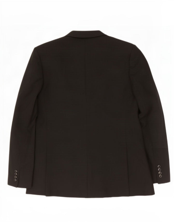 Jaqueta blazer masculina de 2 botões Marks & Spencer tamanho 44 XL preto poliéster