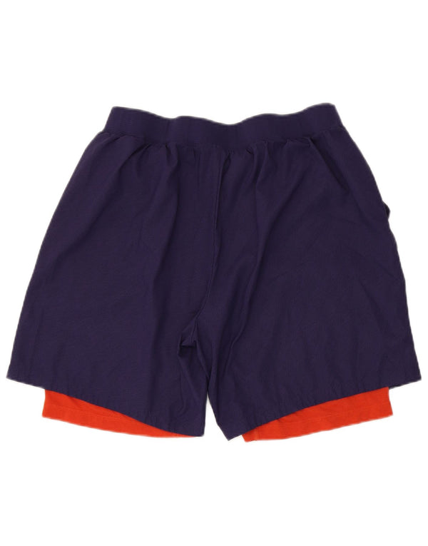 Shorts esportivos masculinos Asics XL azul marinho Colourblock poliéster