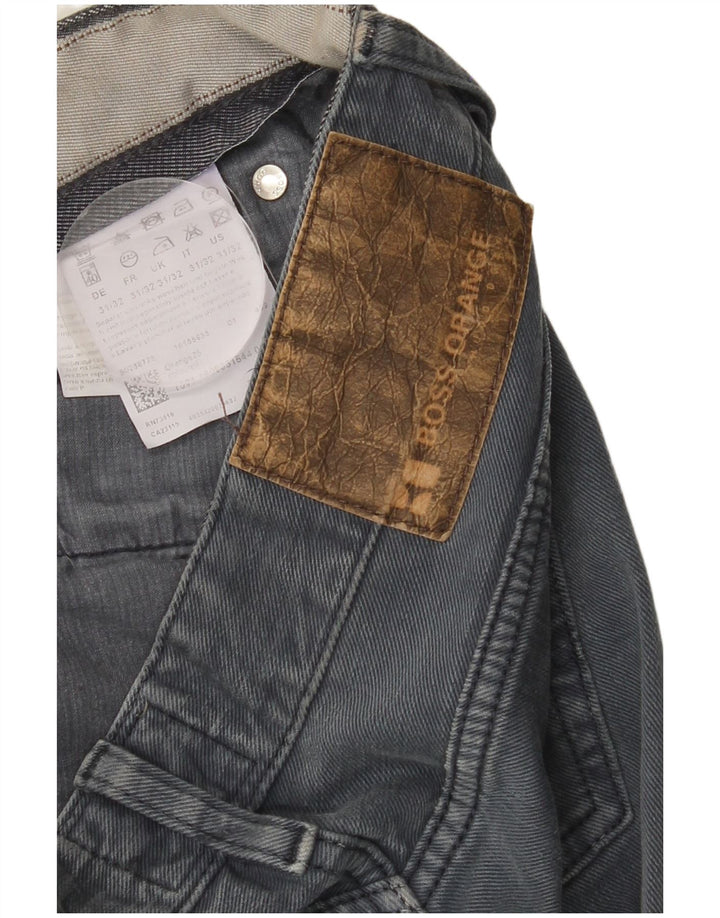 HUGO BOSS Jeans reto masculino W31 L32 algodão azul