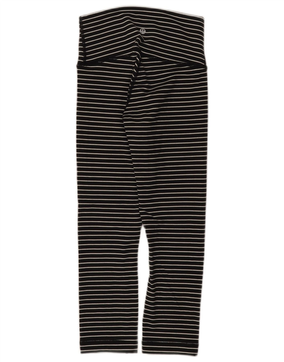 Lululemon Leggings para meninas 7-8 anos nylon listrado preto