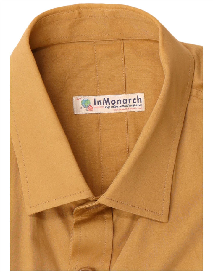 Camisa militar masculina vintage grande bege