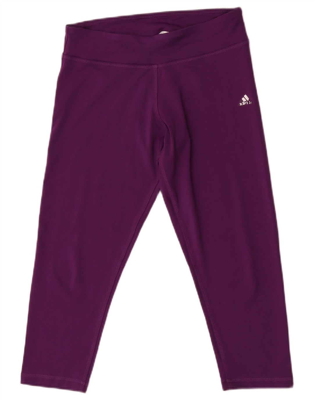 Adidas Womens Climalite Capri Leggings UK 8/10 Pequeno Roxo Poliéster
