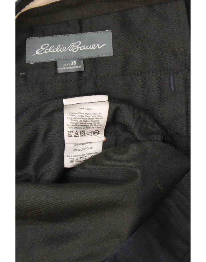 EDDIE BAUER Mens Straight Chino Trousers W38 L30 Black Cotton Vintage Eddie Bauer and Second-Hand Eddie Bauer from Messina Hembry 