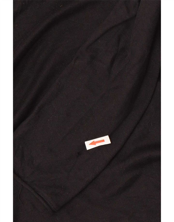 Zara Top masculino manga comprida grande algodão preto