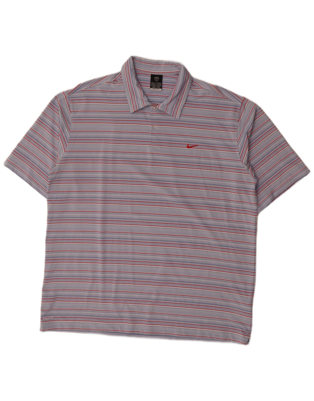 Camisa polo masculina Nike UK 45/47 XL poliéster listrado azul