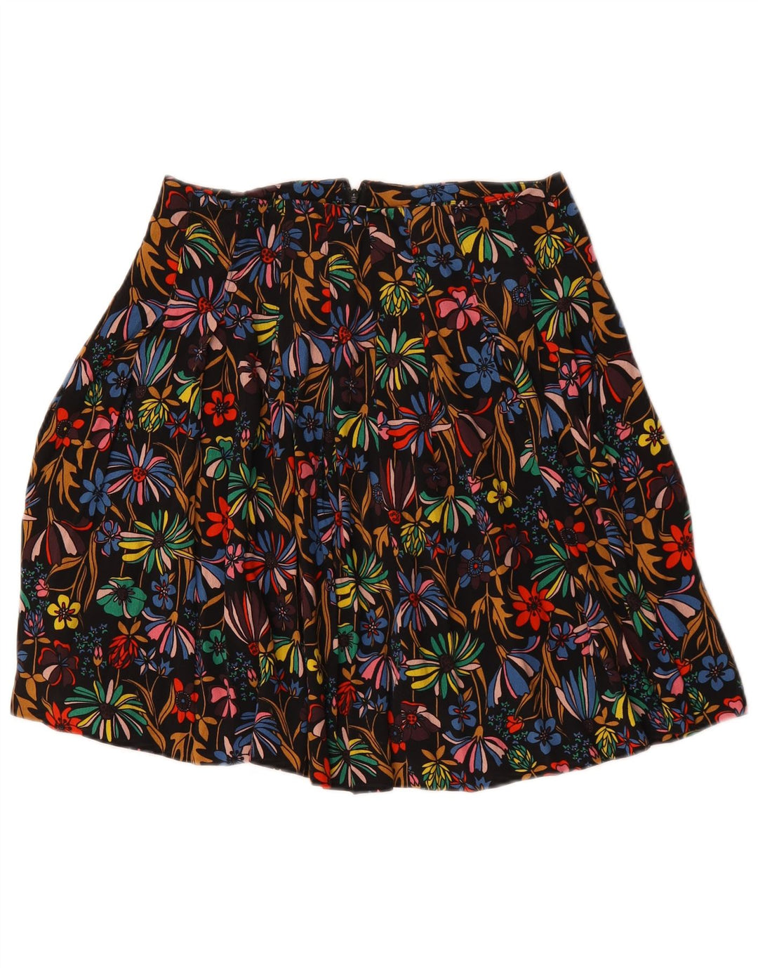 Saia feminina Boden A-Line UK 8 pequena W30 floral multicolorida