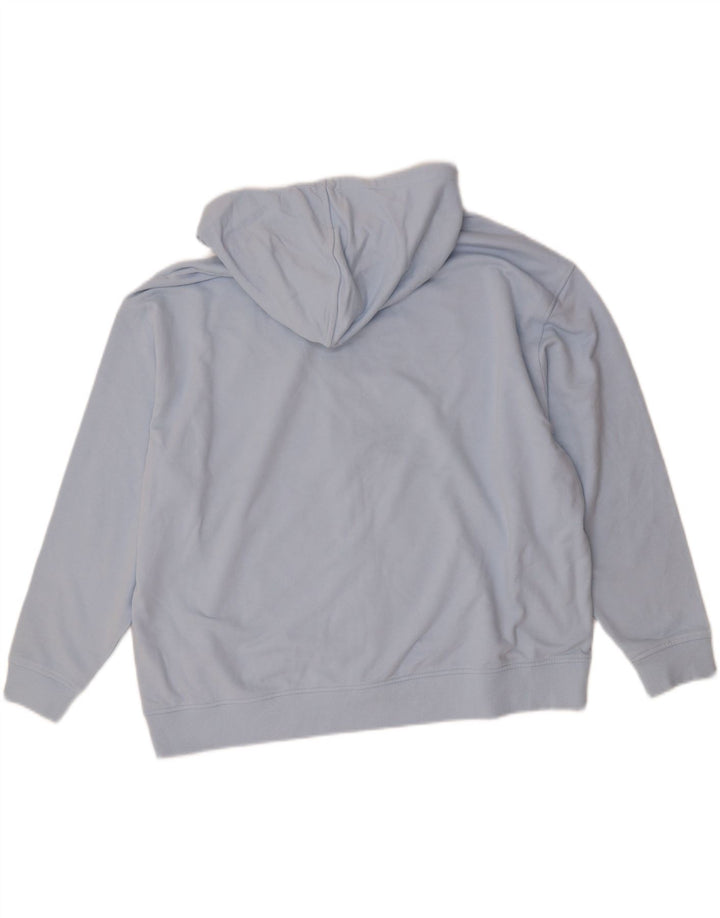 MARKS & SPENCER Womens Oversized Zip Hoodie Sweater UK 20 2XL Blue Cotton Vintage Marks & Spencer and Second-Hand Marks & Spencer from Messina Hembry 