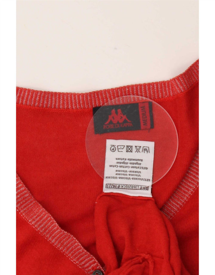 Suéter cardigã feminino Kappa UK 12 viscose vermelha média