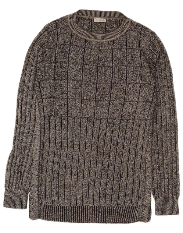Suéter feminino Marella com gola canoa UK 6 XS cinza