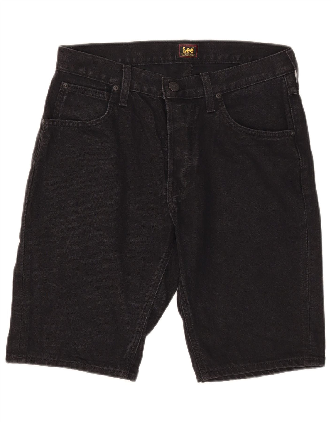 Shorts jeans masculino Lee W30 algodão preto médio
