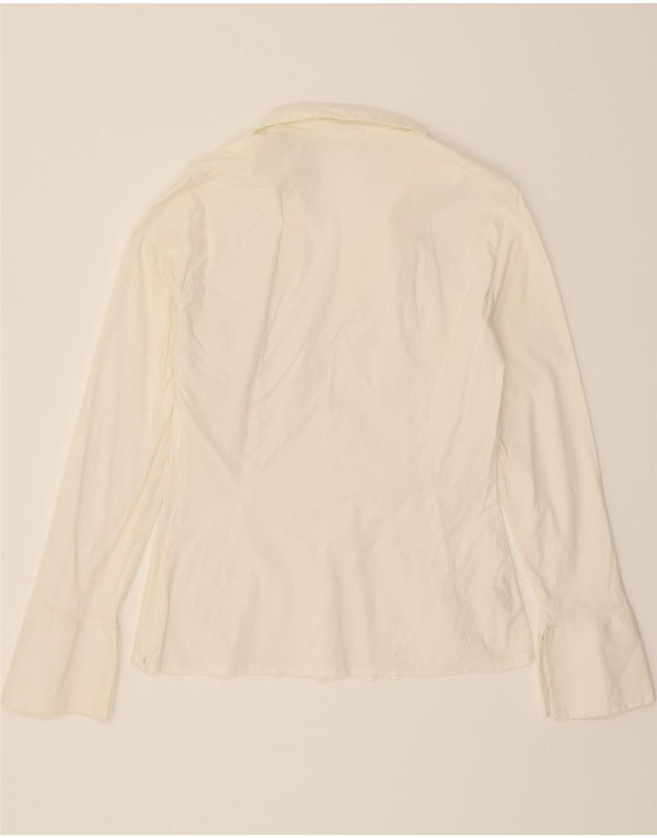 Blusa feminina BENETTON UK 12 algodão branco médio