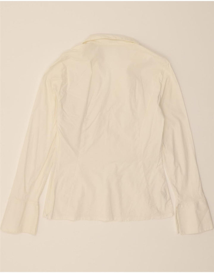 Blusa feminina BENETTON UK 12 algodão branco médio