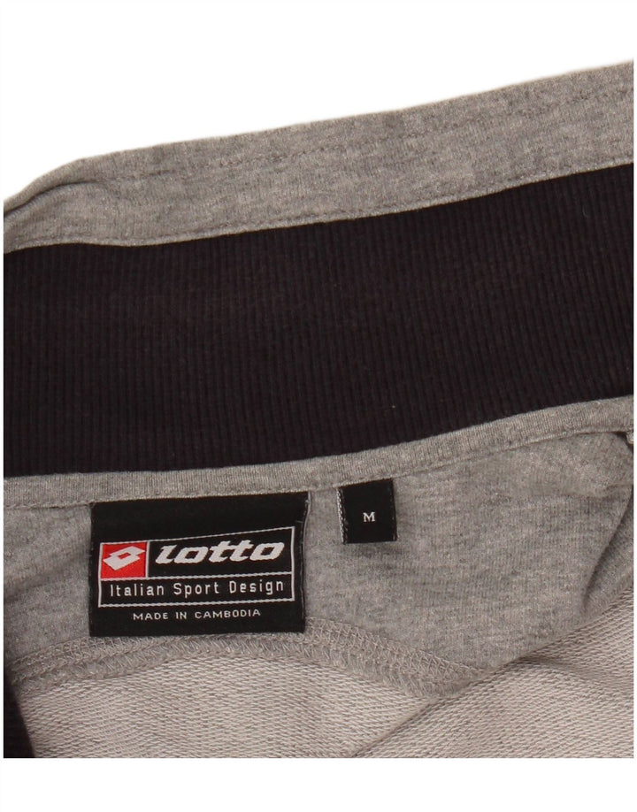 Jaqueta masculina de agasalho Lotto cinza médio bloco colorido